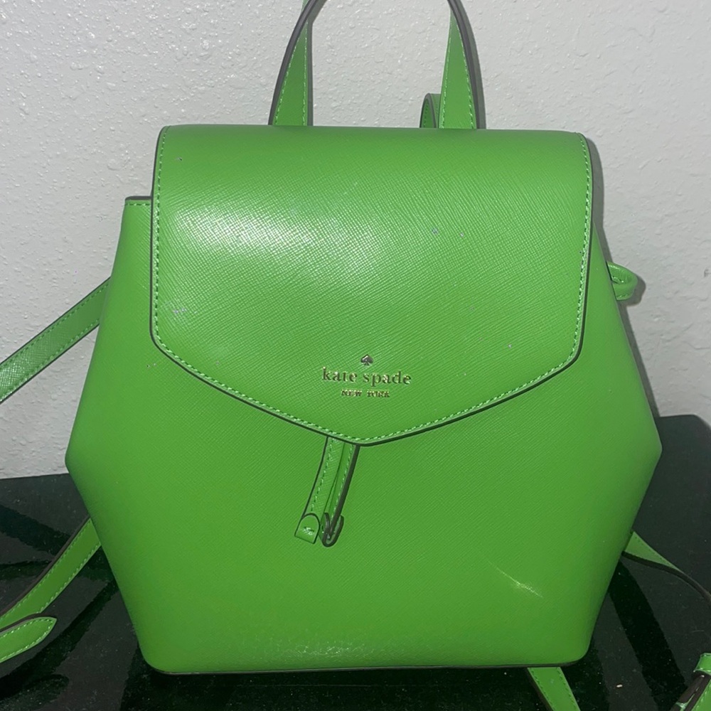 Kate spade green bucket backpack